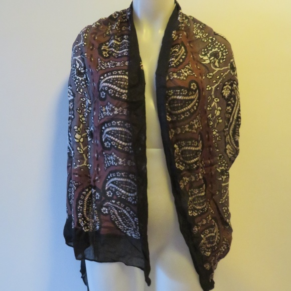THEODORA CALLUM SCARF PAISLEY FLORAL SCARF * - Picture 1 of 7